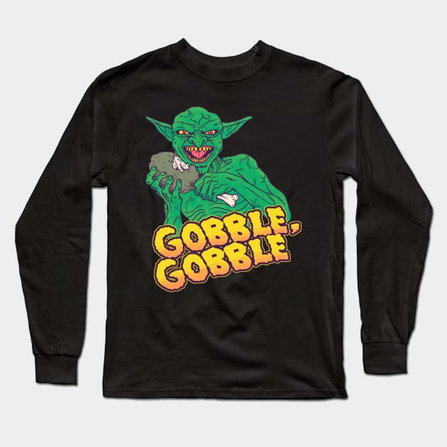 Gobble Goblin Long Sleeve T-Shirt by Hillary White Rabbit